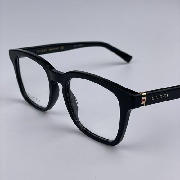 SALE! NEW GUCCI WEB GG0457O 005 Black Gold Square Women Eyeglasses main image 9